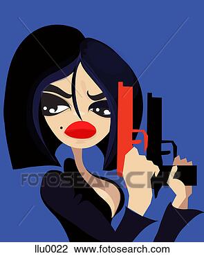 Clip Art - femme, tenue, 
deux, fusils. 
fotosearch - recherchez 
des cliparts, 
des illustrations, 
des dessins et 
des images vectoris�es 
au format eps