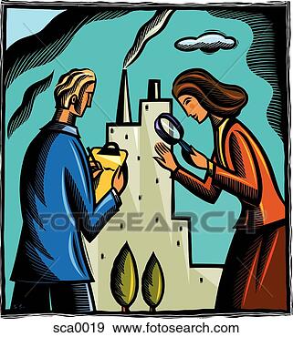 Stock Illustration - company inspection. 
fotosearch - search 
clipart, illustration, 
drawings and vector 
eps graphics images