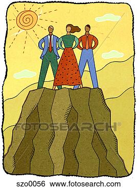 Stock Illustration - three people on 
a mountaintop. 
fotosearch - search 
clipart, illustration, 
drawings and vector 
eps graphics images