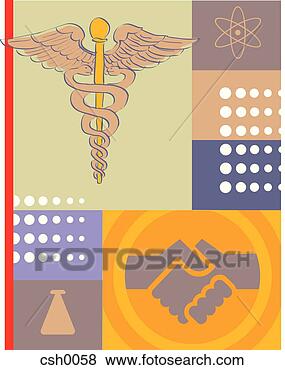 Stock Illustration - caduceus. fotosearch 
- search clipart, 
illustration, 
drawings and vector 
eps graphics images
