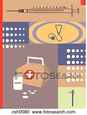 Stock Illustration - doctor's tools. 
fotosearch - search 
clipart, illustration, 
drawings and vector 
eps graphics images
