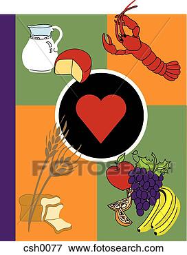 Stock Illustration - healthy eating 
from the four 
food groups. fotosearch 
- search clipart, 
illustration, 
drawings and vector 
eps graphics images