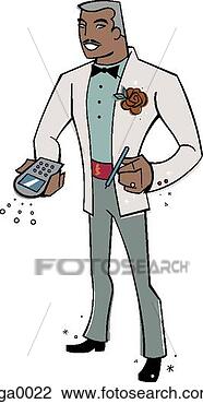Clip Art - businessman at 
a formal party 
using a palm pilot. 
fotosearch - search 
clipart, illustration, 
drawings and vector 
eps graphics images