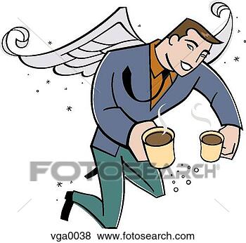 Stock Illustration - office angel delivering 
coffee. fotosearch 
- search clipart, 
illustration, 
drawings and vector 
eps graphics images