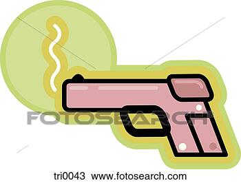 Drawing - smoking gun. fotosearch 
- search clipart, 
illustration, 
drawings and vector 
eps graphics images