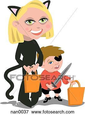 Stock Illustration - trick or treating. 
fotosearch - search 
clipart, illustration, 
drawings and vector 
eps graphics images