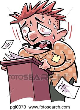 Drawing - nervous man trying 
to give a speech. 
fotosearch - search 
clipart, illustration, 
drawings and vector 
eps graphics images
