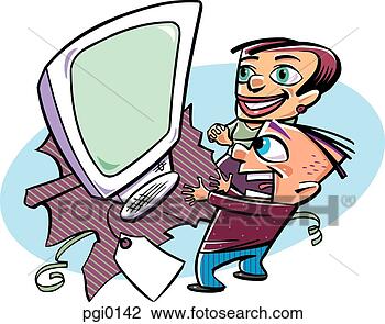Clip Art - new computer. 
fotosearch - search 
clipart, illustration, 
drawings and vector 
eps graphics images