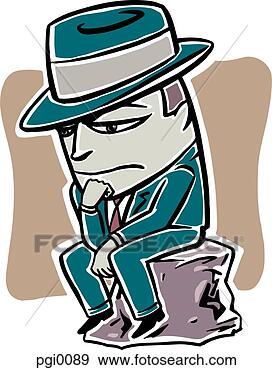 Stock Illustration - the thinker. fotosearch 
- search clipart, 
illustration, 
drawings and vector 
eps graphics images