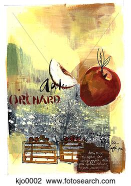 Clip Art - apple orchard. 
fotosearch - search 
clipart, illustration, 
drawings and vector 
eps graphics images