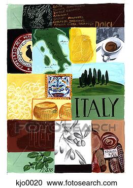 Stock Illustration - italy vignettes. 
fotosearch - search 
clipart, illustration, 
drawings and vector 
eps graphics images