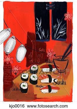 Stock Illustration - sushi lanterns. 
fotosearch - search 
clipart, illustration, 
drawings and vector 
eps graphics images