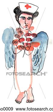 Stock Illustration - angelic nurse. 
fotosearch - search 
clipart, illustration, 
drawings and vector 
eps graphics images