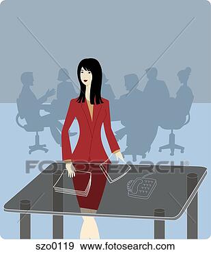 Stock Illustration - businesswoman 
preparing for 
a board meeting. 
fotosearch - search 
clipart, illustration, 
drawings and vector 
eps graphics images