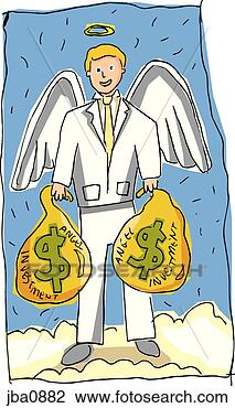 Clip Art - angel holding 
bags of money. 
fotosearch - search 
clipart, illustration, 
drawings and vector 
eps graphics images