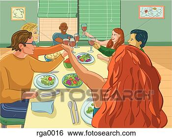 Stock Illustration - dinner party. 
fotosearch - search 
clipart, illustration, 
drawings and vector 
eps graphics images