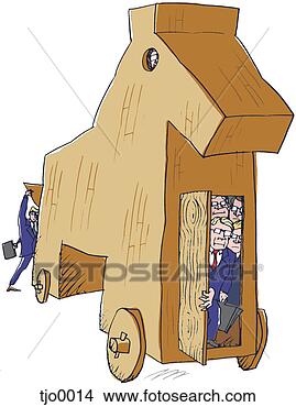Stock Illustration - trojan horse. 
fotosearch - search 
clipart, illustration, 
drawings and vector 
eps graphics images