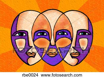 Stock Illustration - three faces united. 
fotosearch - search 
clipart, illustration, 
drawings and vector 
eps graphics images