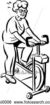 Stock Illustration - exercising grandma 
b&w. fotosearch 
- search clipart, 
illustration, 
drawings and vector 
eps graphics images