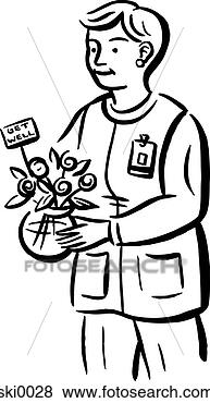 Stock Illustration - flower delivery 
b&w. fotosearch 
- search clipart, 
illustration, 
drawings and vector 
eps graphics images