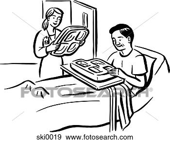 Stock Illustration - hospital food 
b&w. fotosearch 
- search clipart, 
illustration, 
drawings and vector 
eps graphics images