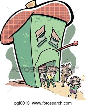 Drawing - sick building. 
fotosearch - search 
clipart, illustration, 
drawings and vector 
eps graphics images