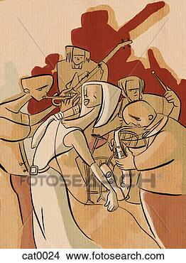 Stock Illustration - singer and musicians. 
fotosearch - search 
clipart, illustration, 
drawings and vector 
eps graphics images