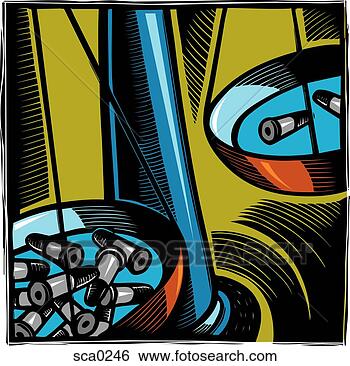 Stock Illustration - bullets on a scale. 
fotosearch - search 
clipart, illustration, 
drawings and vector 
eps graphics images