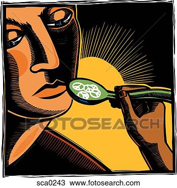 Drawing - spoon feeding 
peace. fotosearch 
- search clipart, 
illustration, 
drawings and vector 
eps graphics images
