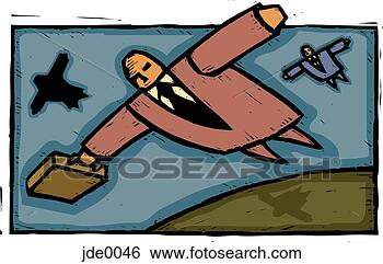 Stock Illustration - man flying with 
briefcase. fotosearch 
- search clipart, 
illustration, 
drawings and vector 
eps graphics images