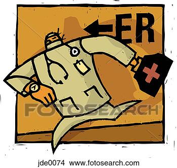 Stock Illustration - doctor running 
to the emergency 
room. fotosearch 
- search clipart, 
illustration, 
drawings and vector 
eps graphics images