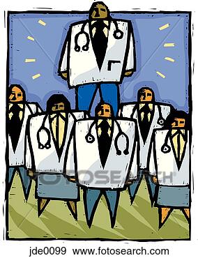 Stock Illustration - doctor standing 
above the crowd. 
fotosearch - search 
clipart, illustration, 
drawings and vector 
eps graphics images