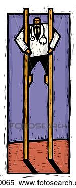 Stock Illustration - doctor on stilts. 
fotosearch - search 
clipart, illustration, 
drawings and vector 
eps graphics images