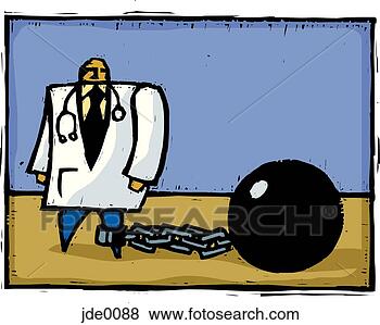 Stock Illustration - doctor tied to 
ball and chain. 
fotosearch - search 
clipart, illustration, 
drawings and vector 
eps graphics images