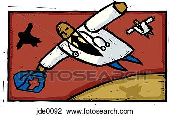 Clip Art - doctors flying 
through the air. 
fotosearch - search 
clipart, illustration, 
drawings and vector 
eps graphics images