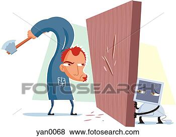 Stock Illustration - computer hacker. 
fotosearch - search 
clipart, illustration, 
drawings and vector 
eps graphics images