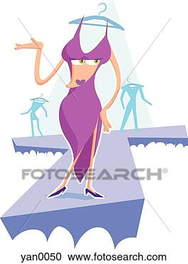 Stock Illustration - runway fashion 
model. fotosearch 
- search clipart, 
illustration, 
drawings and vector 
eps graphics images