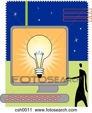 Clipart - computer idea. 
fotosearch - search 
clipart, illustration, 
drawings and vector 
eps graphics images