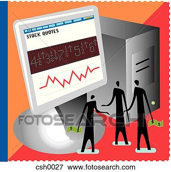 Stock Illustration - on-line trading. 
fotosearch - search 
clipart, illustration, 
drawings and vector 
eps graphics images
