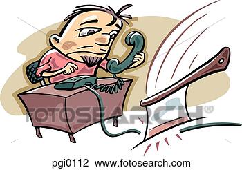 Clip Art - dead phone line. 
fotosearch - search 
clipart, illustration, 
drawings and vector 
eps graphics images