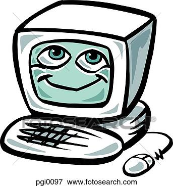 Stock Illustration - smiling computer. 
fotosearch - search 
clipart, illustration, 
drawings and vector 
eps graphics images