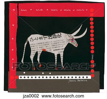 Clip Art - year of the ox. 
fotosearch - search 
clipart, illustration, 
drawings and vector 
eps graphics images