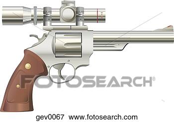 Stock Illustration - 44 magnum (silver 
model with scope). 
fotosearch - search 
clipart, illustration, 
drawings and vector 
eps graphics images