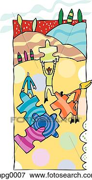 Stock Illustration - people constructing 
a colorful puzzle. 
fotosearch - search 
clipart, illustration, 
drawings and vector 
eps graphics images