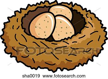 Stock Illustration - birds nest with 
eggs. fotosearch 
- search clipart, 
illustration, 
drawings and vector 
eps graphics images