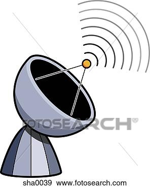 Stock Illustration - satellite dish. 
fotosearch - search 
clipart, illustration, 
drawings and vector 
eps graphics images