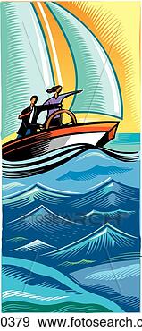 Stock Illustration - business people 
navigating in 
a sailboat. fotosearch 
- search clipart, 
illustration, 
drawings and vector 
eps graphics images