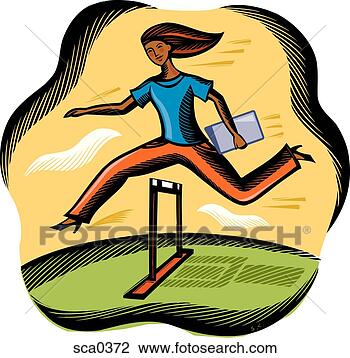 Clip Art - businesswoman 
leaping over a 
hurdle. fotosearch 
- search clipart, 
illustration, 
drawings and vector 
eps graphics images