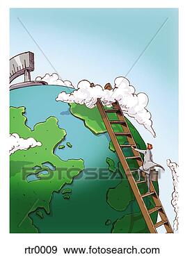 Stock Illustration - businesswoman 
climbing up a 
ladder to get 
to the top of 
the globe. fotosearch 
- search clipart, 
illustration, 
drawings and vector 
eps graphics images