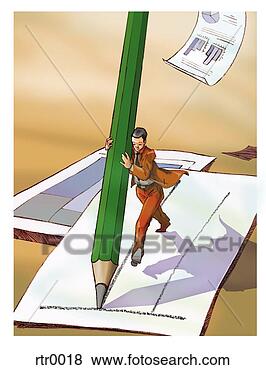 Stock Illustration - man drawing with 
giant pencil. 
fotosearch - search 
clipart, illustration, 
drawings and vector 
eps graphics images